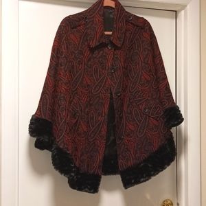 Talk of the Walk Reversible Cape Jacket Atlantic City NEW
